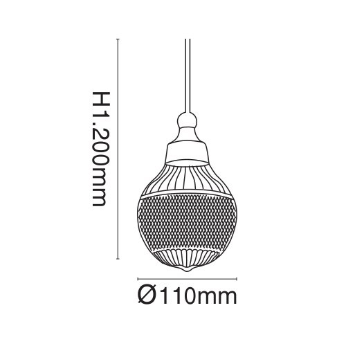 Φωτιστικό κρεμαστό γυάλινο Φ110 G9 VK/03069/PE - second view